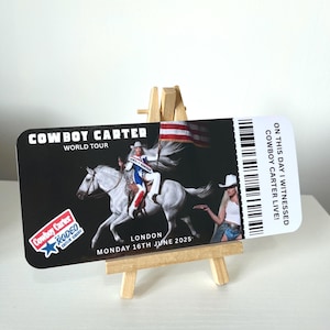 Beyonce Cowboy Carter Benutzerdefinierte Karte | Personalisiertes Event Ticket | Benutzerdefinierte Ereignis-Karte | Überraschungsgeschenk-Karte | Ya Ya | Andenken | Konzert