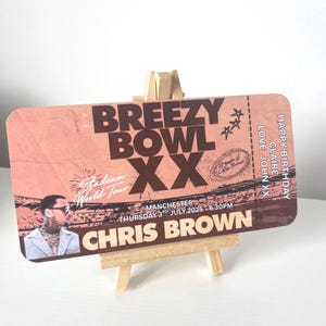 Chris Brown Individuelles Ticket | Personalisiertes Event Ticket | Benutzerdefinierte Ereignis-Karte | Überraschungsgeschenk-Karte | Luftige Schale | Andenken | Konzert