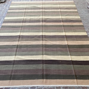 10x13 Flatweave Afghan Large Kilim Rug - Traditional Wool Rug - Antique Vintage Tribal Rug - Oriental Modern Rug - Living Room Bedroom Rug