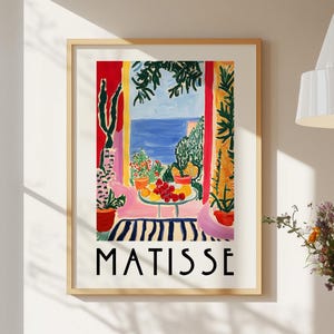 Henri Matisse Poster – Matisse Kunstdruck Offenes Fenster Matisse Cut Outs Poster Florale Wandkunst Blumenmarkt Poster Matisse Stillleben