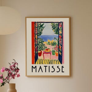 Henri Matisse Poster – Matisse Kunstdruck Offenes Fenster Matisse Cut Outs Poster Florale Wandkunst Blumenmarkt Poster Matisse Stillleben