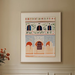 Alhambra De Granada Art Print – Vintage Travel Poster Spain Art Print Andalusia Wall Art Alhambra Granada Poster Modern Travel Poster Spain