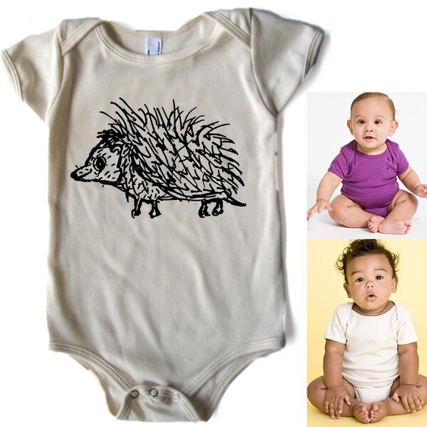 Hedgehog American Apparel Organic Baby Onesie