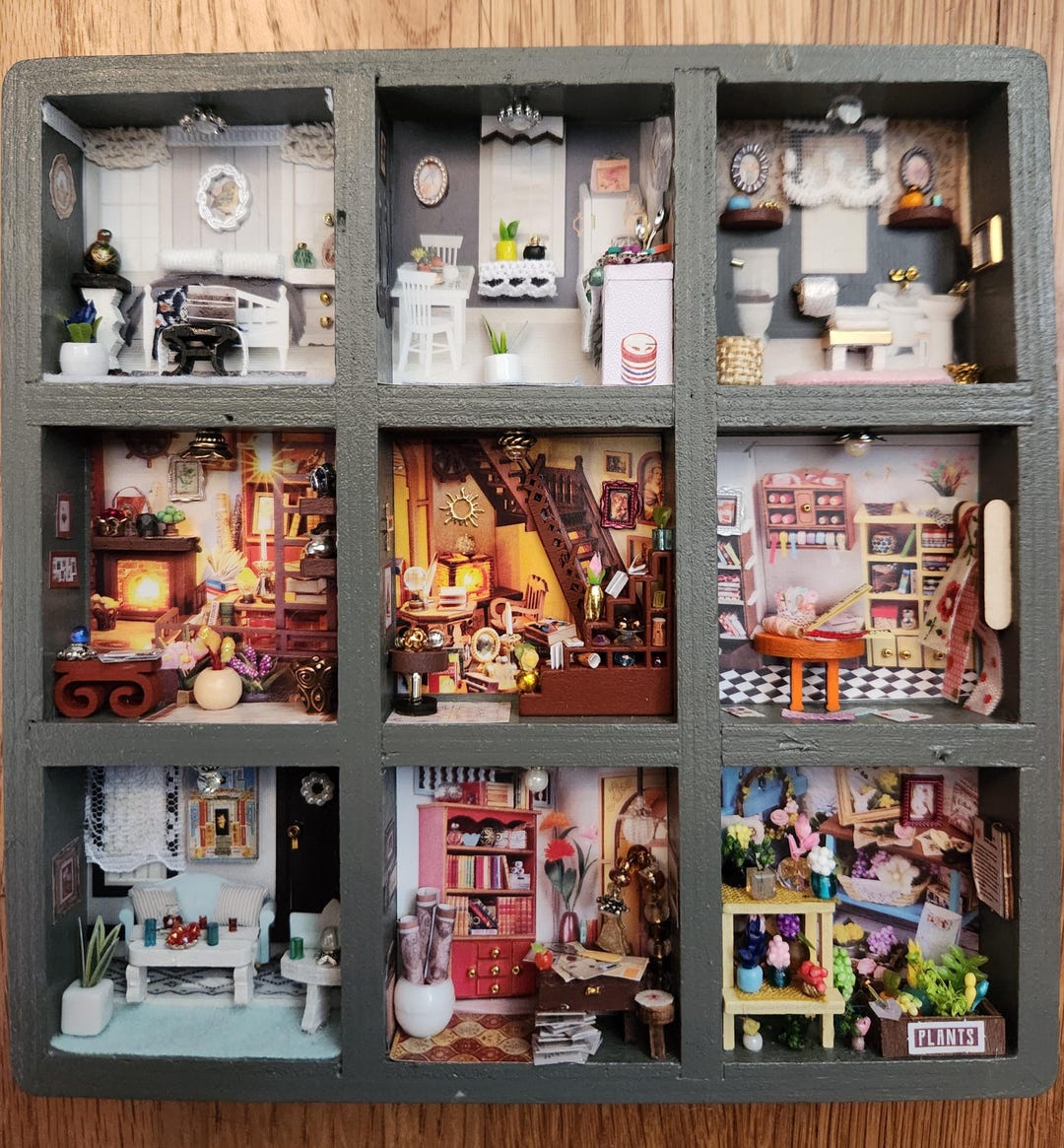 Room Shadowboxes Artisan Hand-crafted 9-room Miniature Shadow Box - Etsy