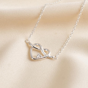 Sterling Silver Infinity Knot Necklace, Silver Pendant Sterling Silver Infinity Knot Necklace, Silver Pendant