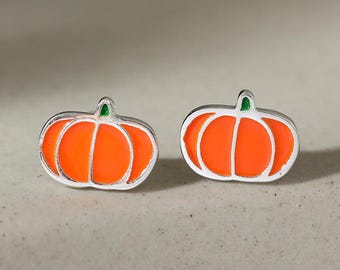 クレイジーなパンプキンスタッドピアス、面白いハロウィンジュエリー