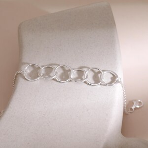 Bracciale in argento sterling per il compleanno, regalo per il 60° compleanno, braccialetto minimalista, braccialetto per il 60° compleanno, regali di anniversario, regalo per il 60° compleanno per lei immagine 5