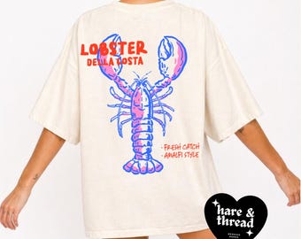 Lobster Tee: Italian Summer Vibes, Coastal Graphic Shirt