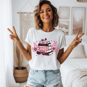 Book Lover&#39;s Tee, Reading Shirt, Gift for Bookworms, Literary Tee, Cute Smut Romance Top, Dark Romance tee, bookish T-shirt
