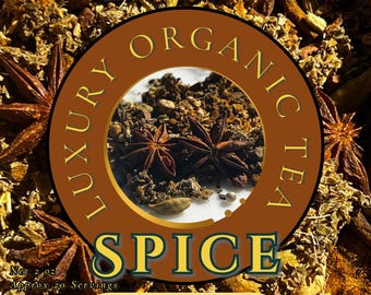 Organic Spice Tea Blend: Warming Herbal Tea, Cinnamon & Ginger
