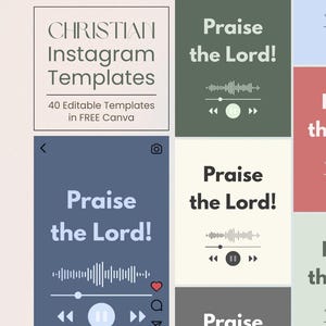40 Christian Instagram Templates for Canva | Bible Verse Social Media ...