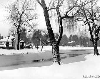 Park Snow Scene - Greenwich, Ct, Binney Park Photo in Snow