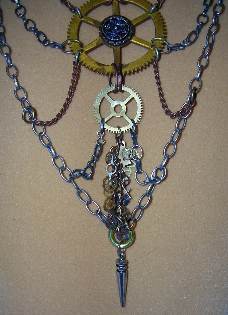Web of Steampunk Necklace image 4