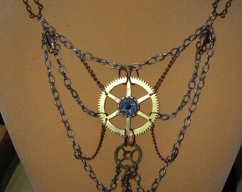 Web of Steampunk Necklace