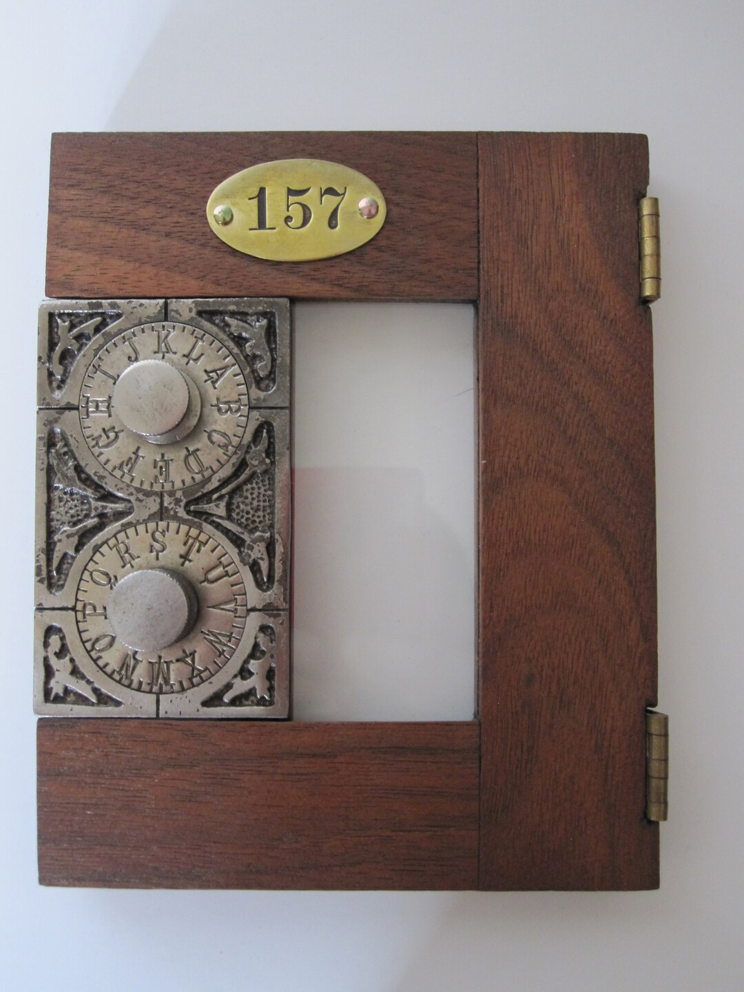 Rare Vintage Morris Brothers Walnut Post Office Box Door Circa Etsy