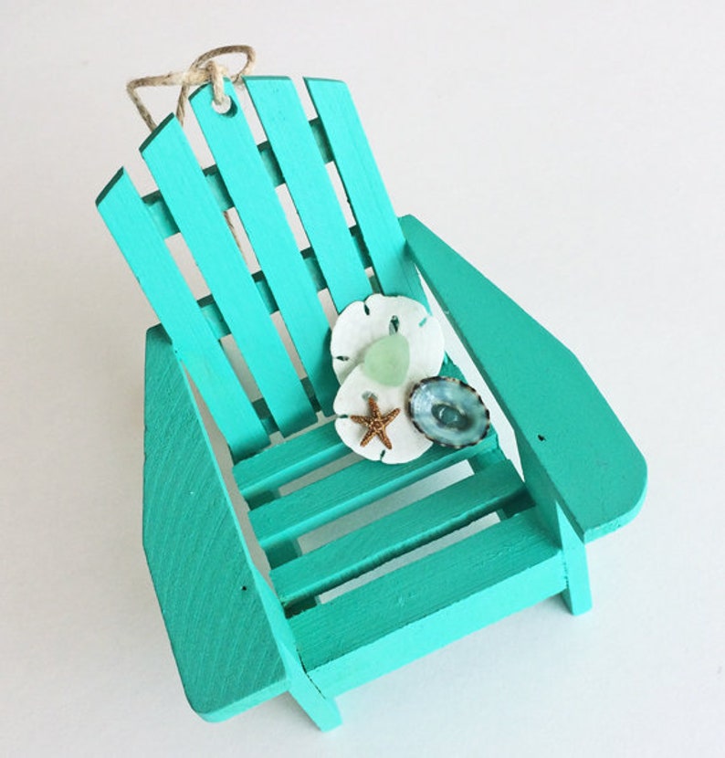 Nautical Ornaments Set3 Mini Adirondack Chairs Optional Wreath Each About 3 5 Overall Beach Chair Ornament Coastal Ornaments Ornaments Accents Home Living