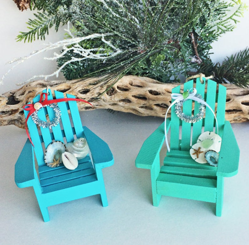 BEACH DECOR CHRISTMAS ornament mini Adirondack chair beach Etsy