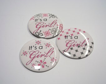 It's a Girl Button Pin