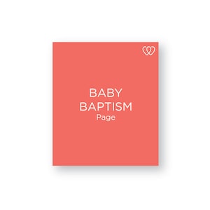 Baby Baptism Religious Page - Additional Baby Book Page Pack