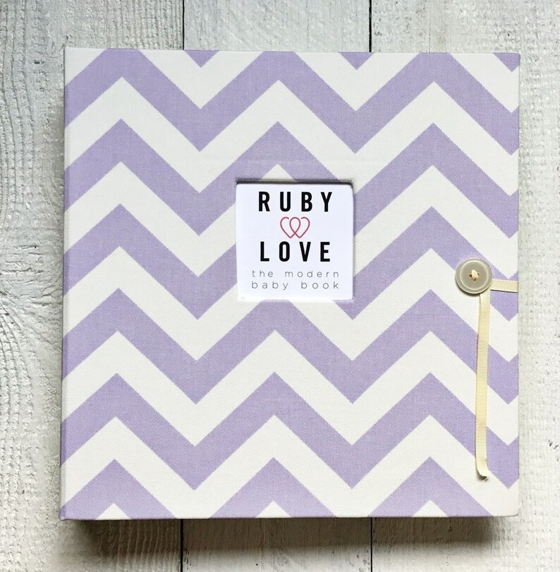 SCHOOL YEARS BOOK Lavender Chevron Stripe Album image 1