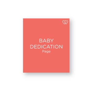 Baby Dedication Religious Page Additional Baby Book Page Pack image 1