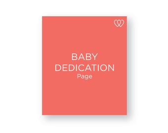 Baby Dedication Religious Page | Additional Baby Book Page Pack