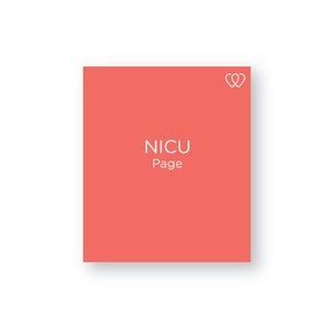 NICU Stay Zusätzliche Babybuchseite Bild 1