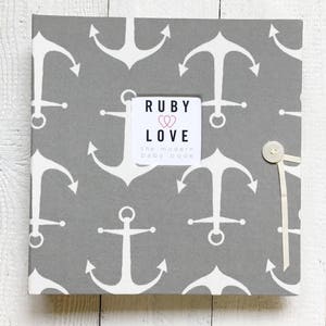 SCHOOL YEARS BOOK Gray Sailor Anchors Album image 1