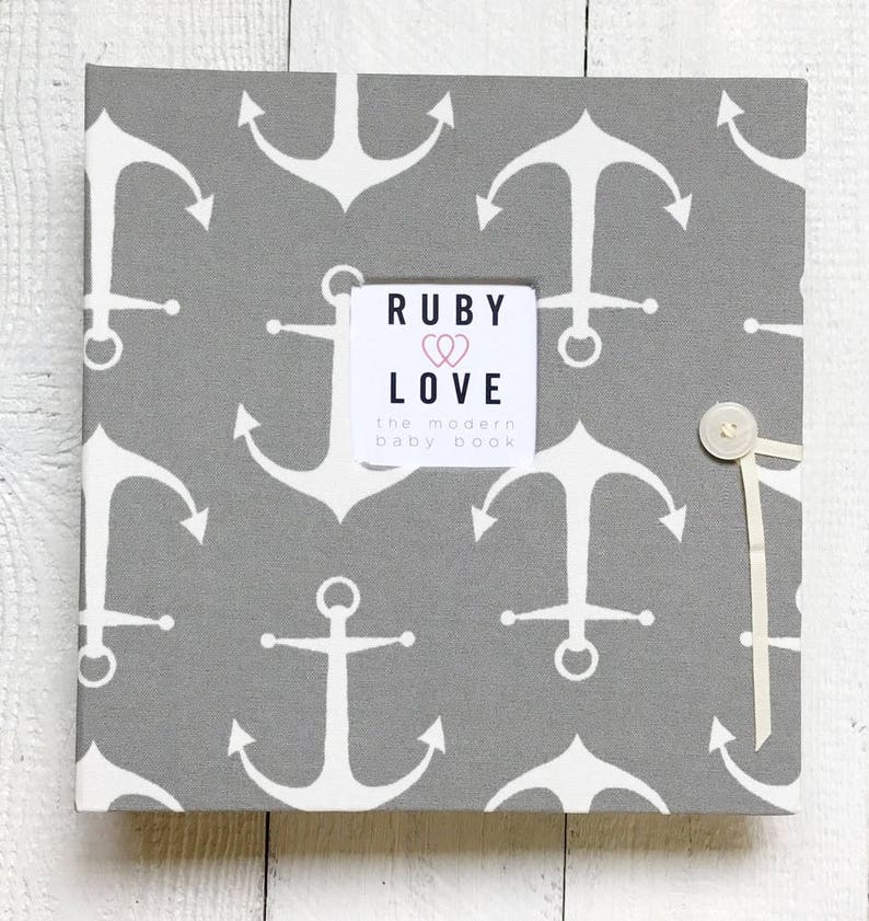 SCHOOL YEARS BOOK Gray Sailor Anchors Album image 1