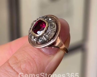 Beautiful Womens Pink Ruby Ring Original 925 Sterling Silver Engagement Ring Unique Design Wedding Ring Gift