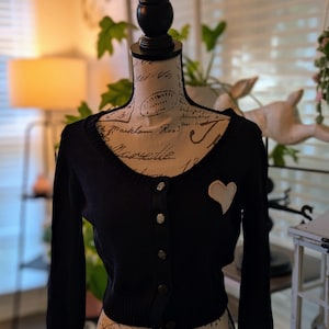 Rare Vintage Betsey Johnson LOVE Cardigan Sweater