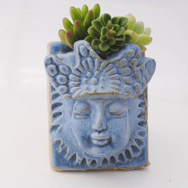 ceramic wall planter miniature succulent wall pocket garden art