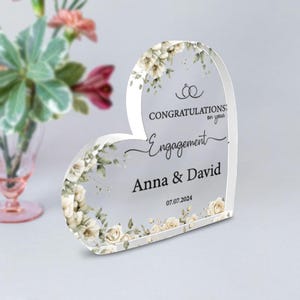 Buy Personalised Engagement Gift, Clear Acrylic Plaque