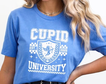 Cupid University Graphic T-Shirt: Funny Valentine's Day Tee