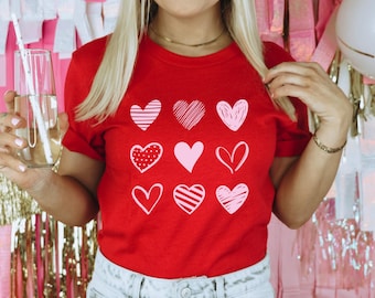 Valentine's Heart Graphic Tee: Romantic Gift Shirt