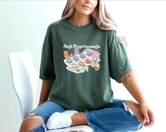 My Happy Pills Cat Shirt: Anti Depressant Mental Health Tee