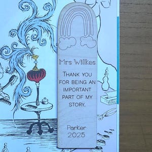Teacher Bookmark | Gift for Teacher | Teacher Thank You Gift | End of Term Teacher Gift | End of School Year Gift | Personalised Bookmark