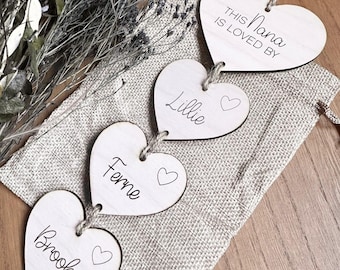 Regalo para abuela / Regalo para niñera / Nana / Placa personalizada para nietos / Regalo de nietos / Esta niñera pertenece a Colgante de pared