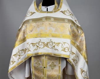 White Orthodox priest vestments | Ecclesiastical set | Gift for priest | Custom tailoring