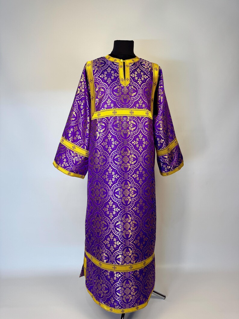 Custom Orthodox Deacon Vestments | Purple Sticharion - Etsy