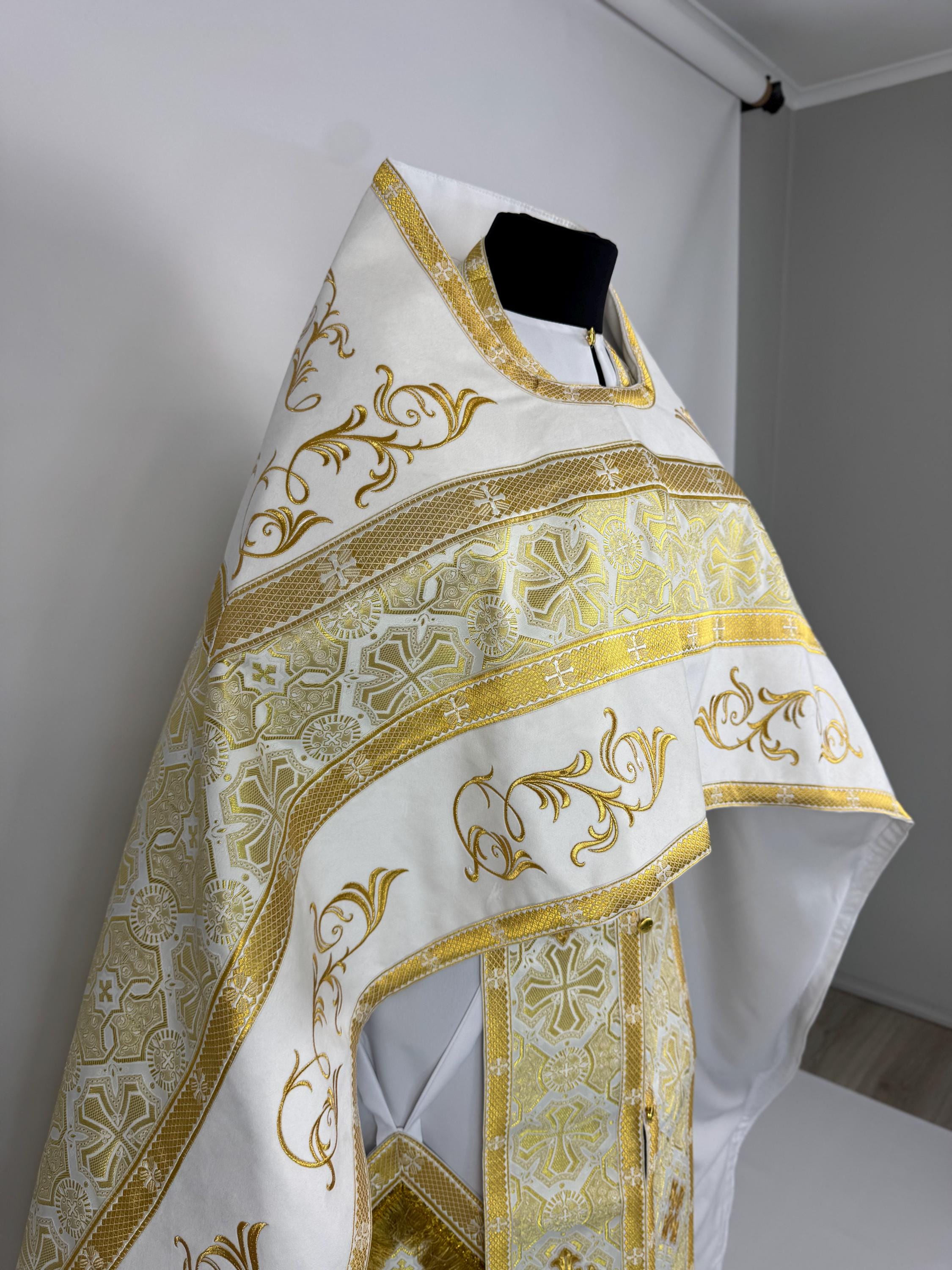 White Orthodox Priest Vestments | Ecclesiastical Set | Gift for Priest ...