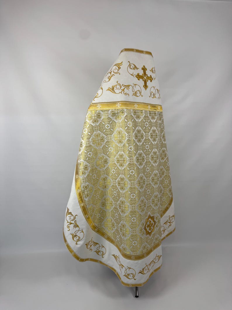 White Orthodox Priest Vestments | Ecclesiastical Set | Gift for Priest ...