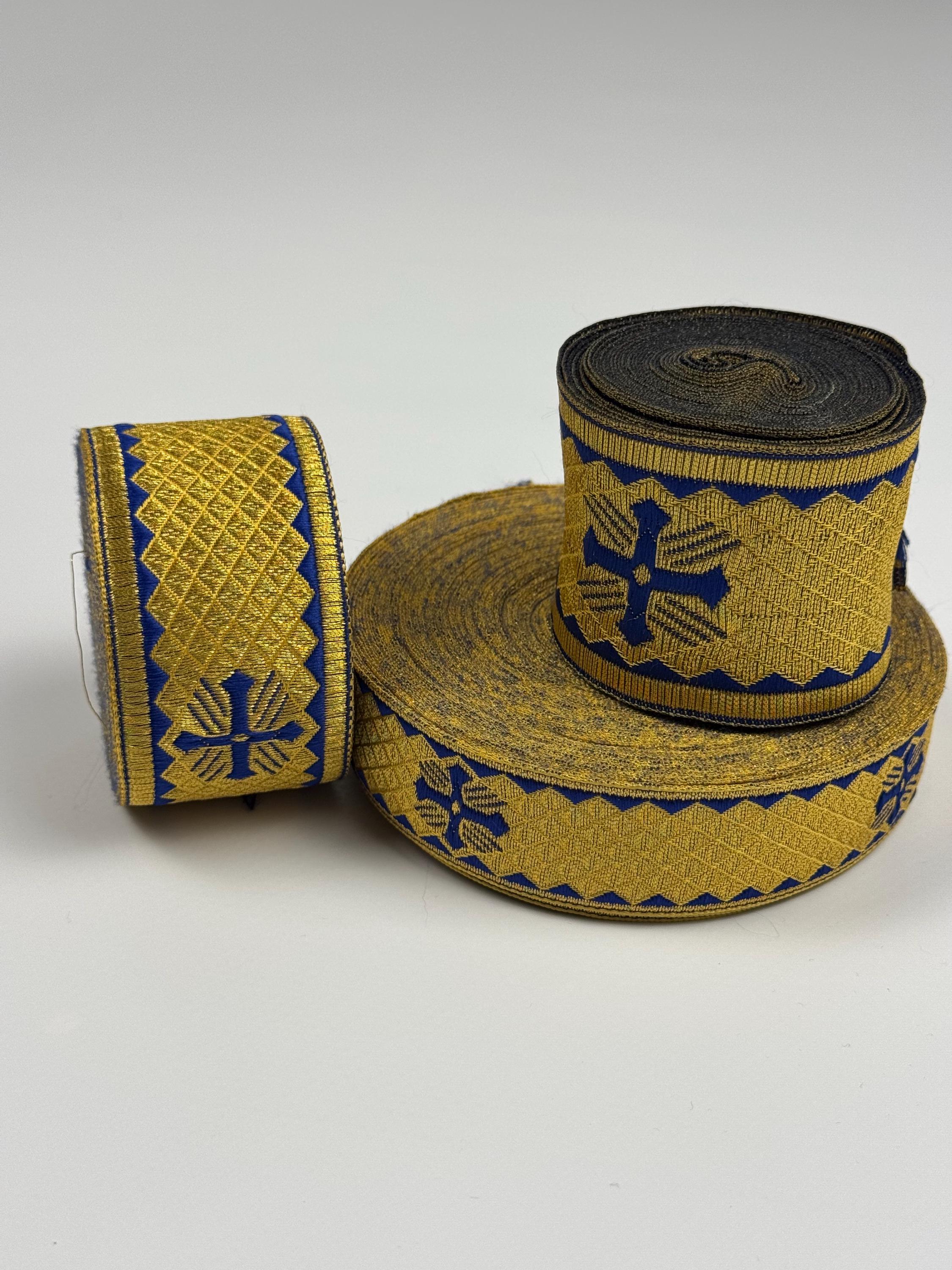 Liturgical Jacquard Ribbon, Church Vestment Tape, Embroidered Galloon ...