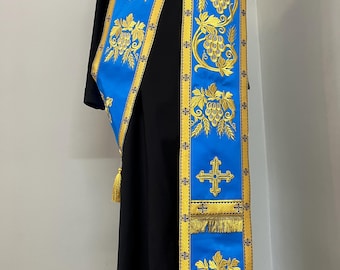 Embroidered Orthodox Double Orarion | Protodeacon Vestment set