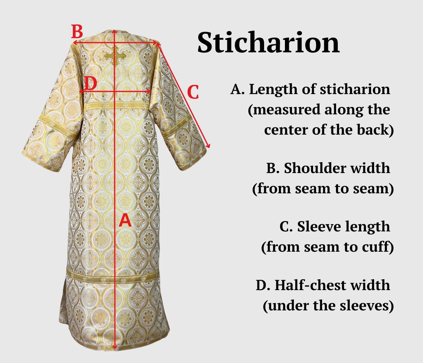 Orthodox Schema Robe Custom Orthodox Altar Server Robe | Stikharion for Altar Boys | Lector ...