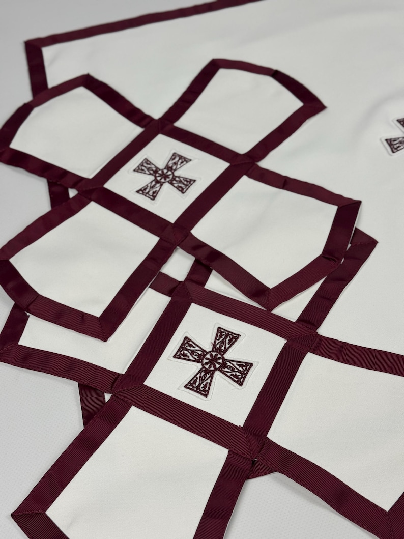Lightweight white Orthodox priest vestment in Greek style — complete summer set including sticharion image 11