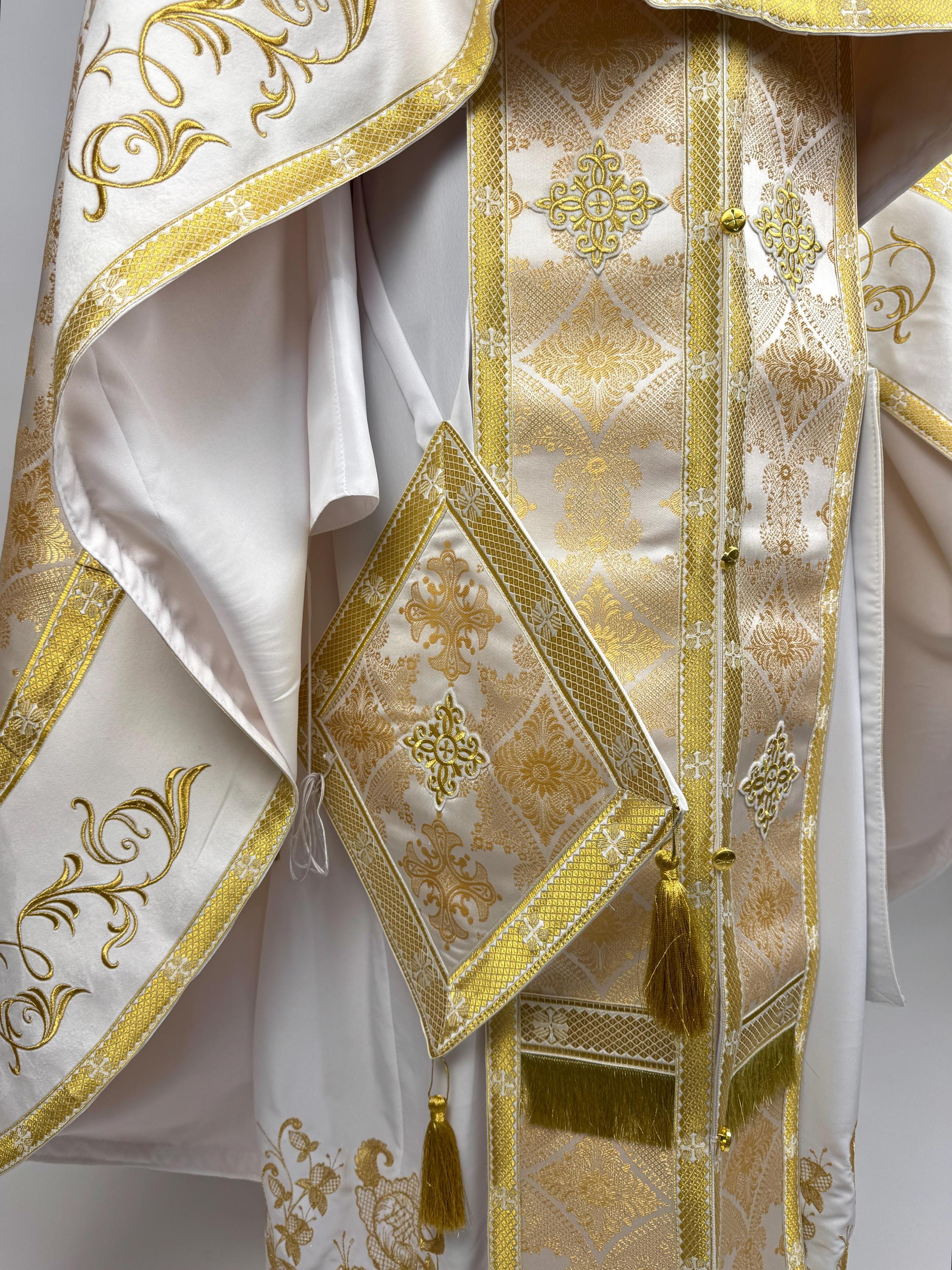 White Orthodox Priest Vestments | Ecclesiastical Set | Gift for Priest ...