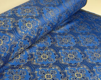 Blue Liturgical Brocade Fabric | Catholic Vestments, Altar Cover