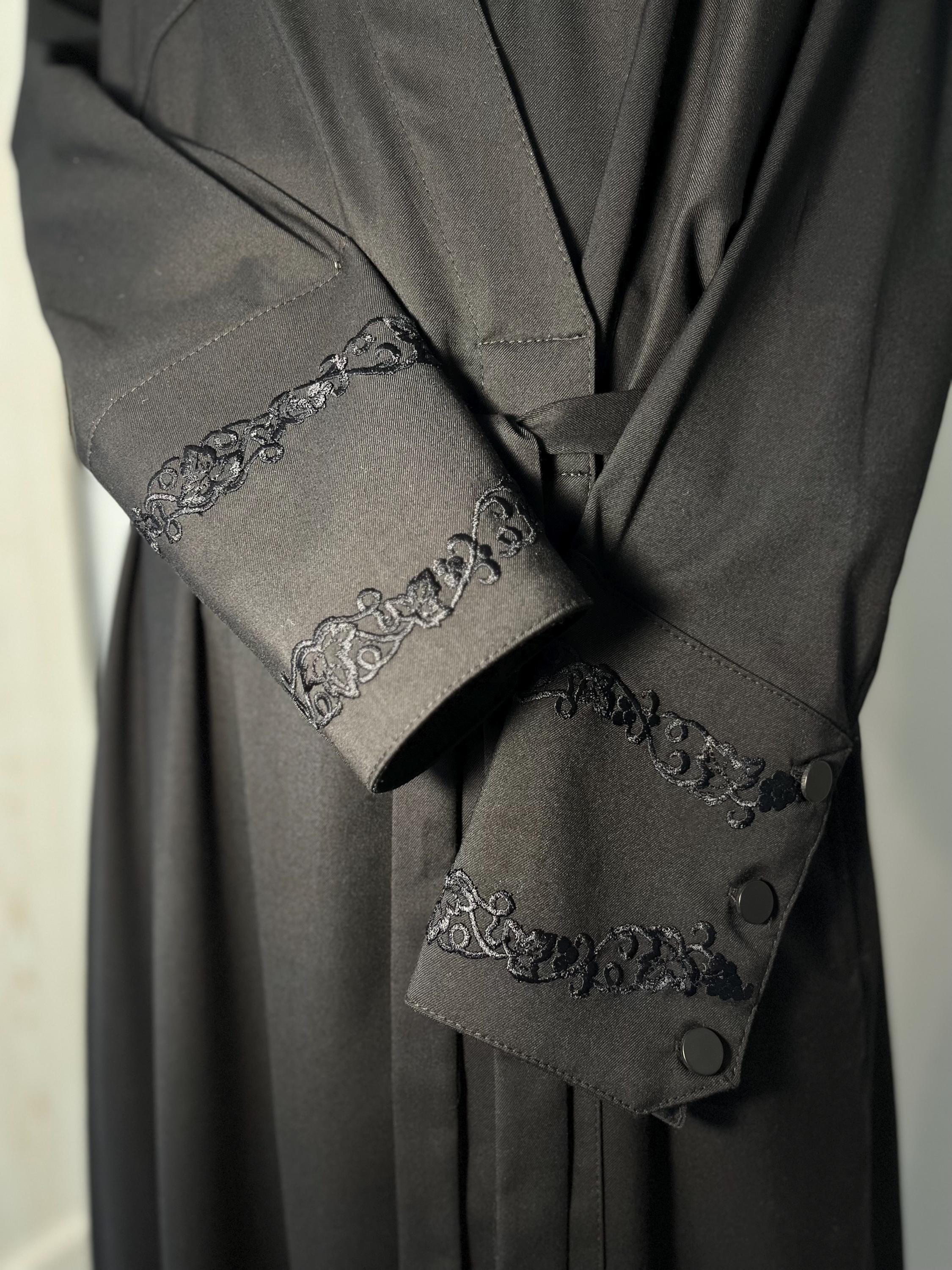 Cassock Style Robe Black Greek Style Cassock | Embroidered Priest Undercassock Robe - Etsy