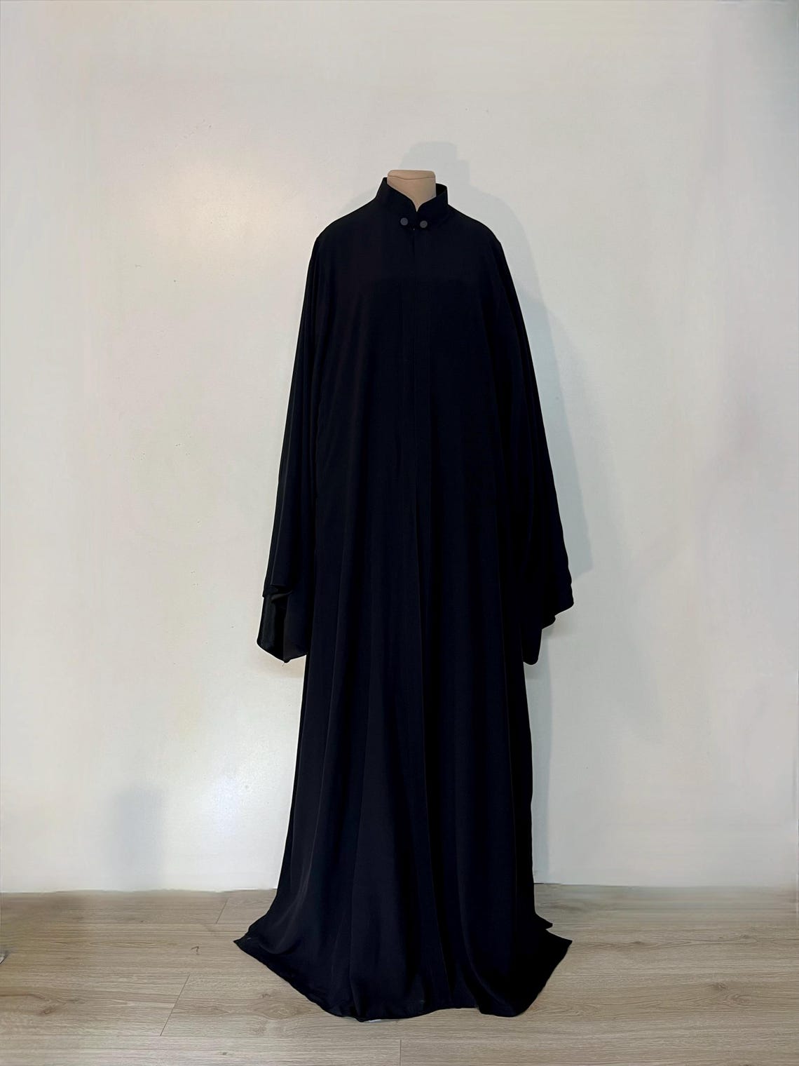 Black Monk Robe | Lightweight Wet Silk Clergy Cassock, Greek Style - Etsy